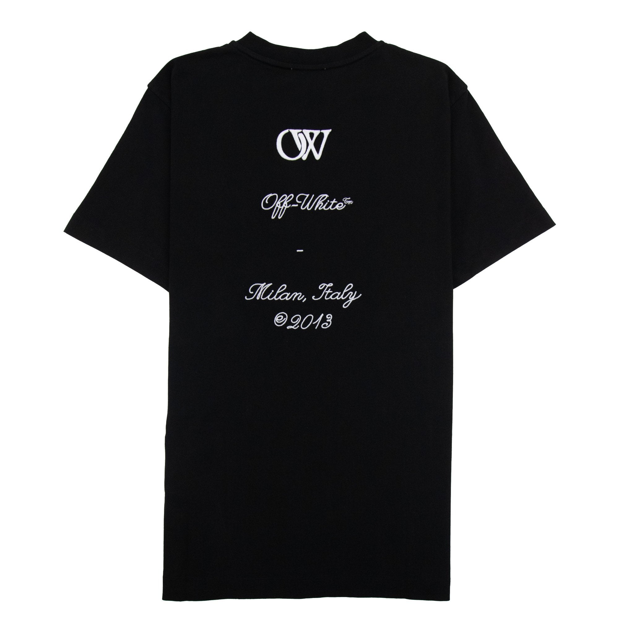 Off White 23 Logo Slim S/s T Shirt Black/white