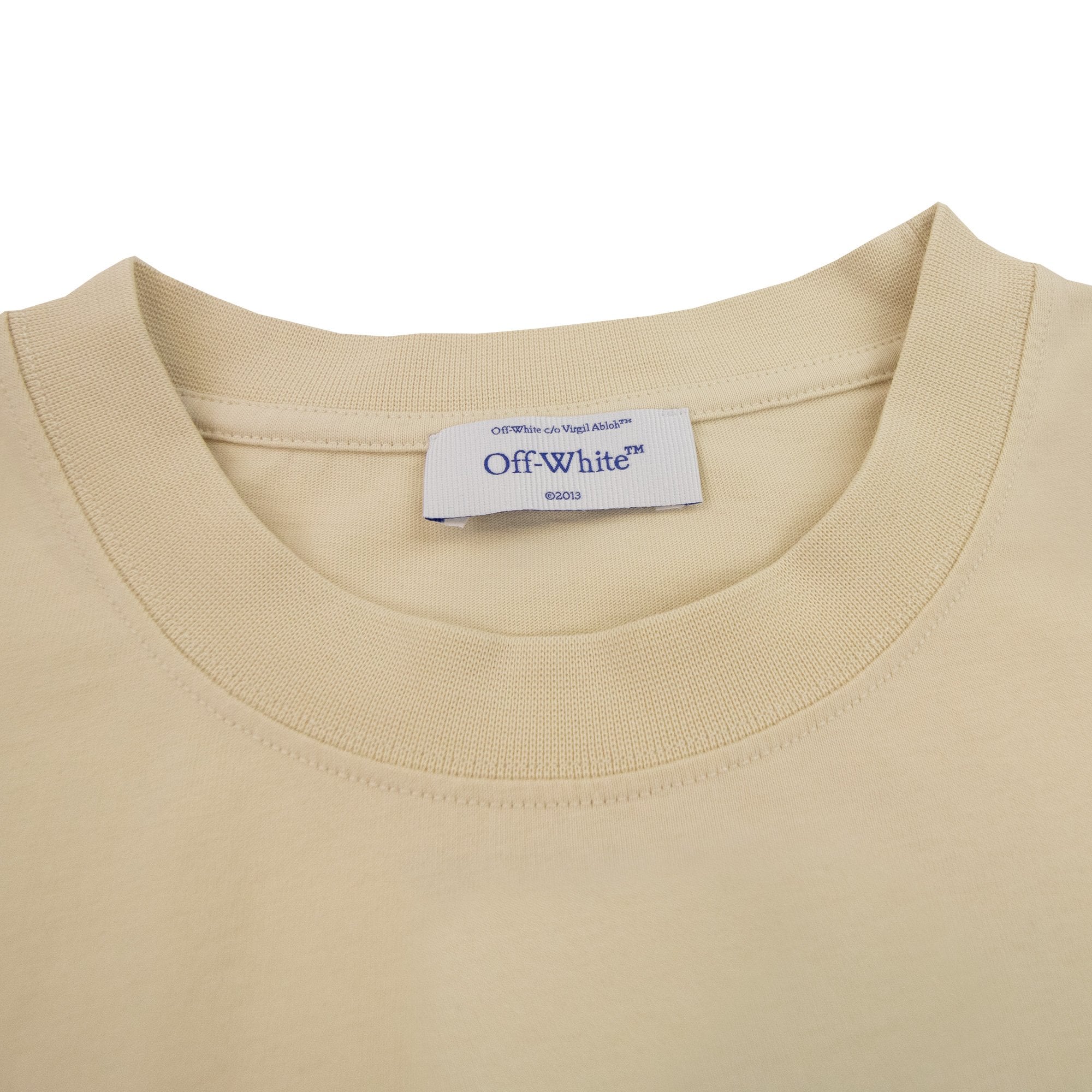 Off White 23 Logo Slim S/s T Shirt Angora Black