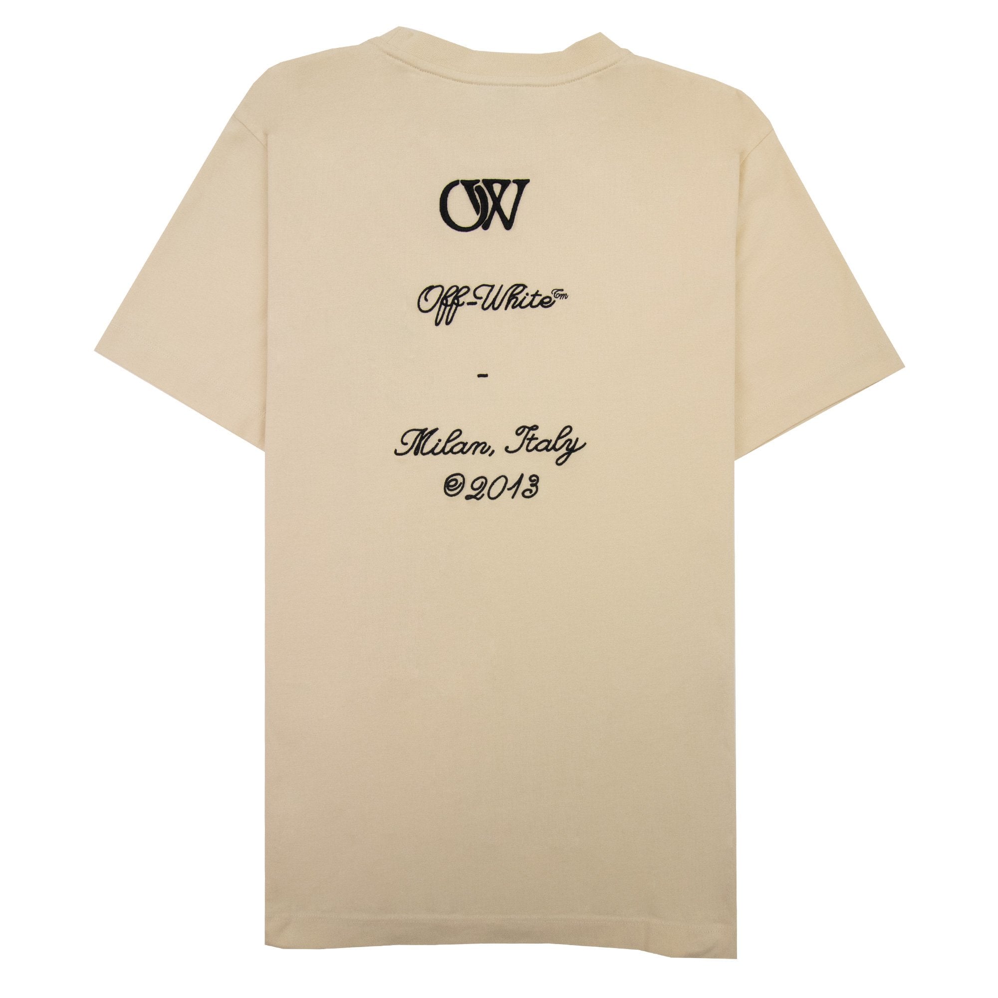Off White 23 Logo Slim S/s T Shirt Angora Black