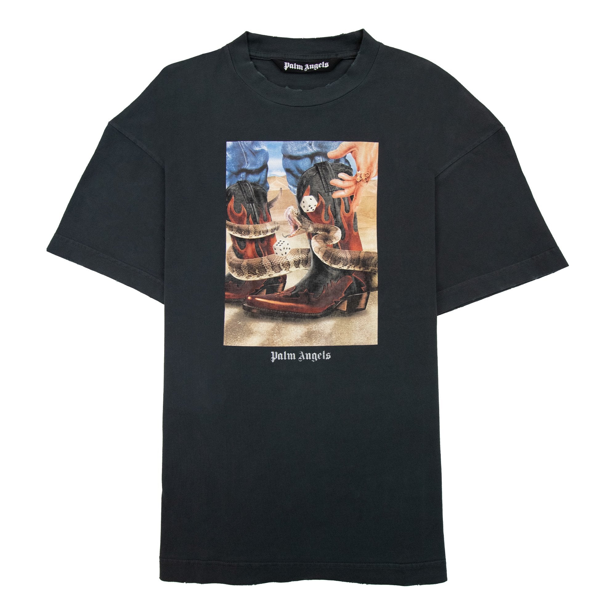 Palm Angels Dice Game Classic T Shirt Black Multi