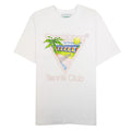 Casablanca Tennis Club Icon Screen Printed T Shirt White 001