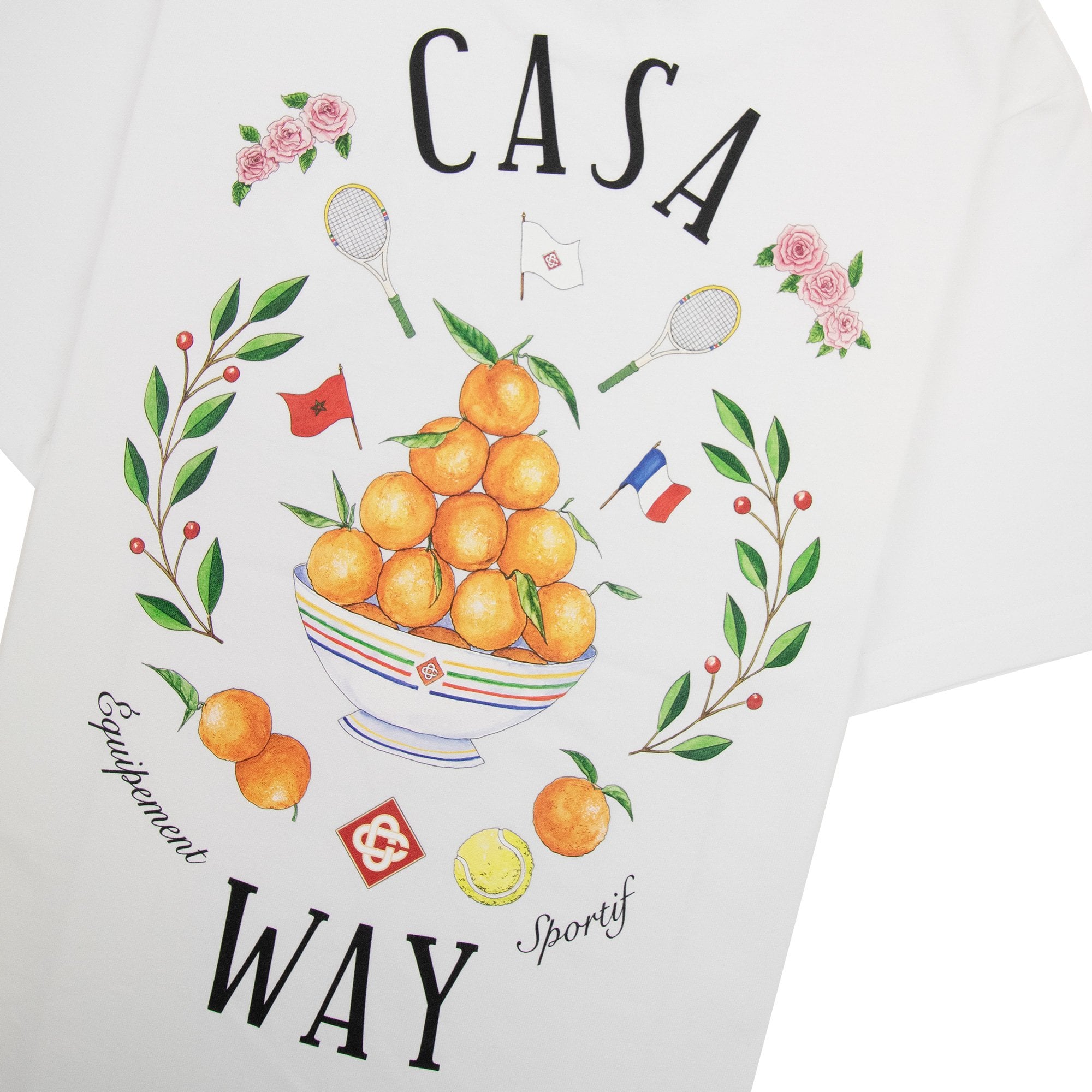 Casablanca Casa Way Printed T Shirt White 001