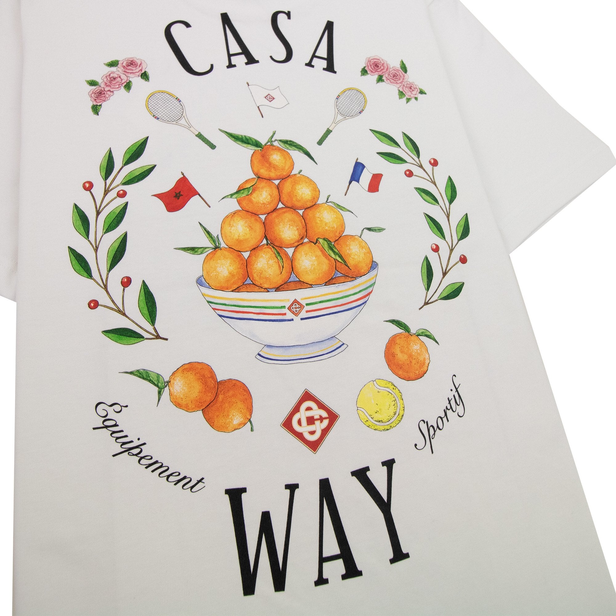 Casablanca Casa Way Printed T Shirt White 001