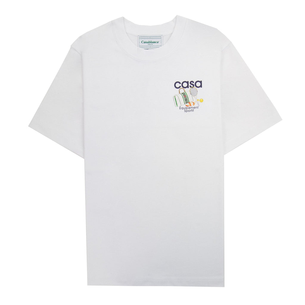 Casablanca Equipement Sportif Printed T Shirt White 001