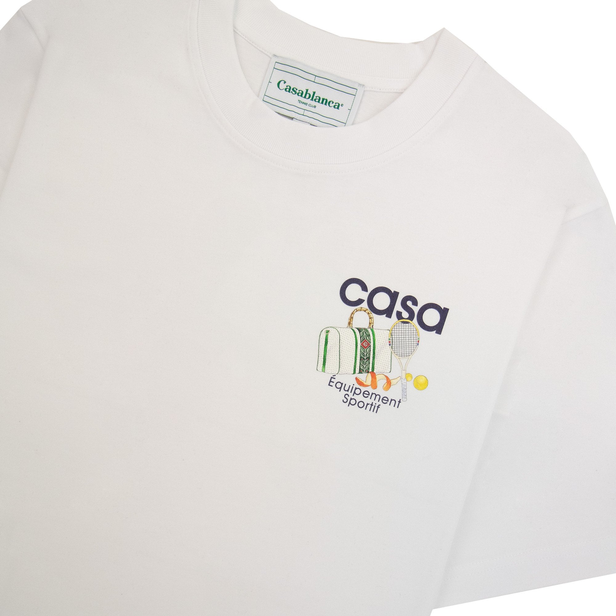 Casablanca Equipement Sportif Printed T Shirt White 001