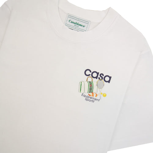Casablanca Equipement Sportif Printed T Shirt White 001