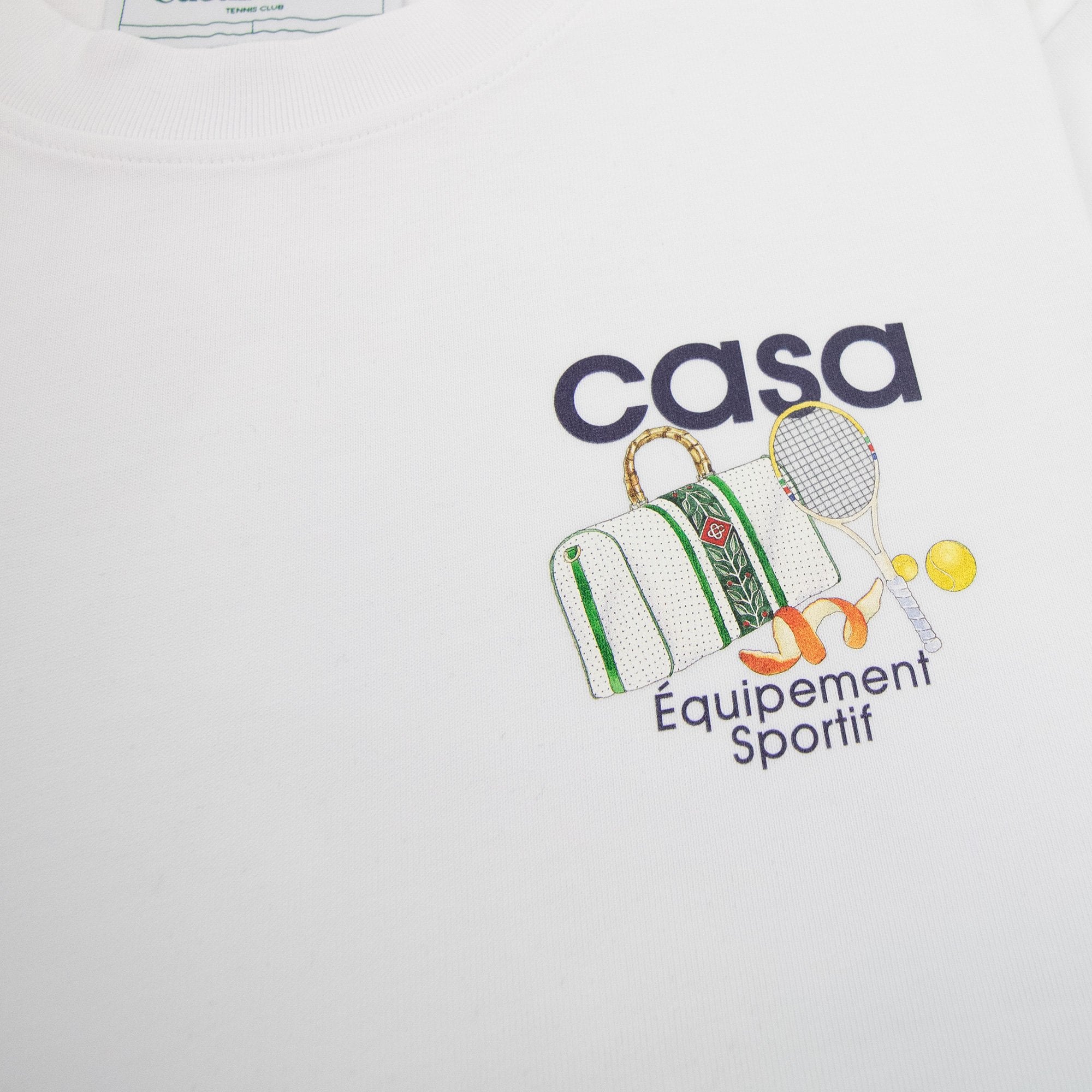 Casablanca Equipement Sportif Printed T Shirt White 001