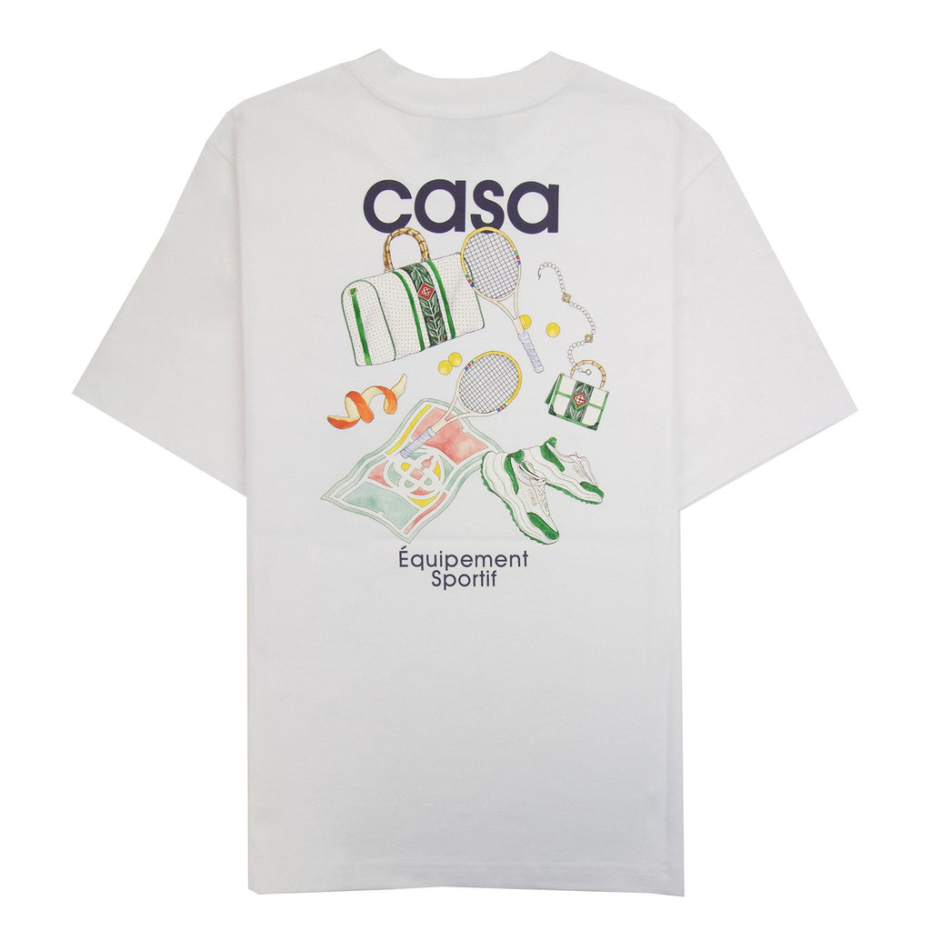 Casablanca Equipement Sportif Printed T Shirt White 001