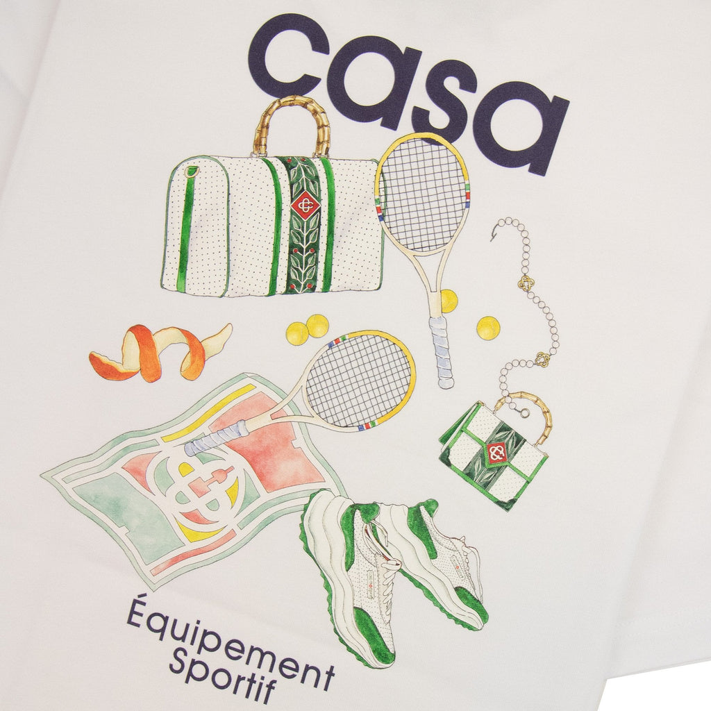 Casablanca Equipement Sportif Printed T Shirt White 001