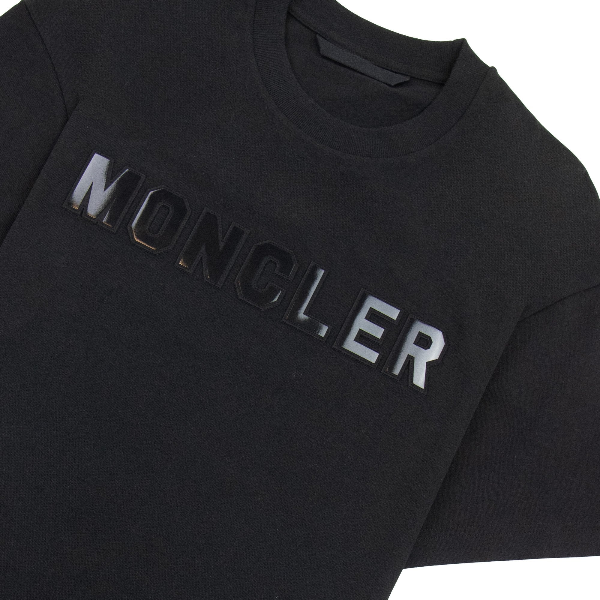 Moncler Cotton Logo T Shirt Black 999