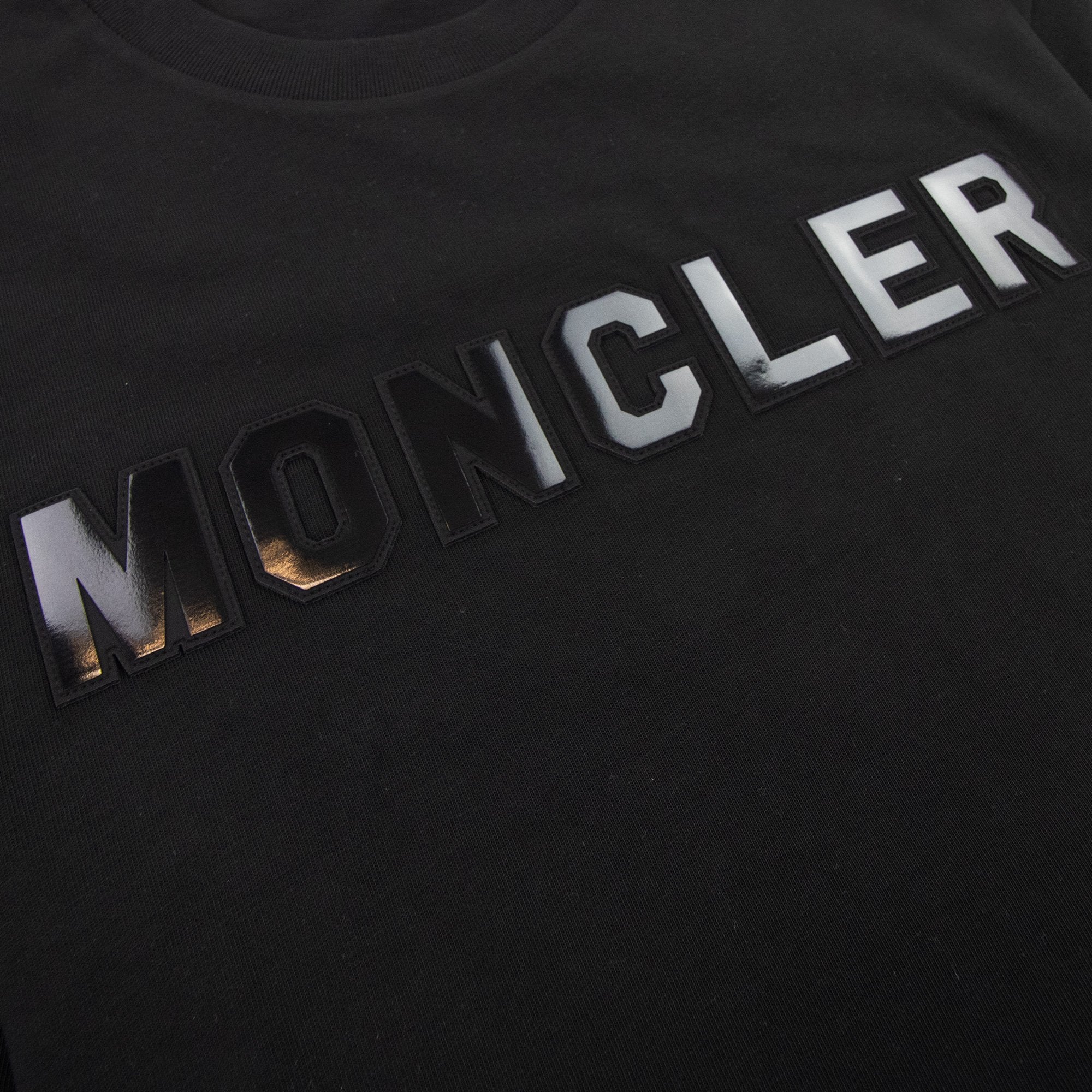 Moncler Cotton Logo T Shirt Black 999