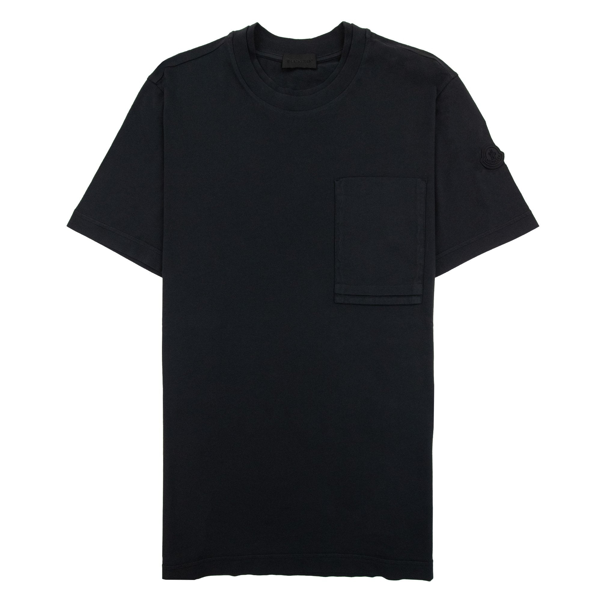 Moncler Pocket Arm Patch Logo T Shirt Black 999