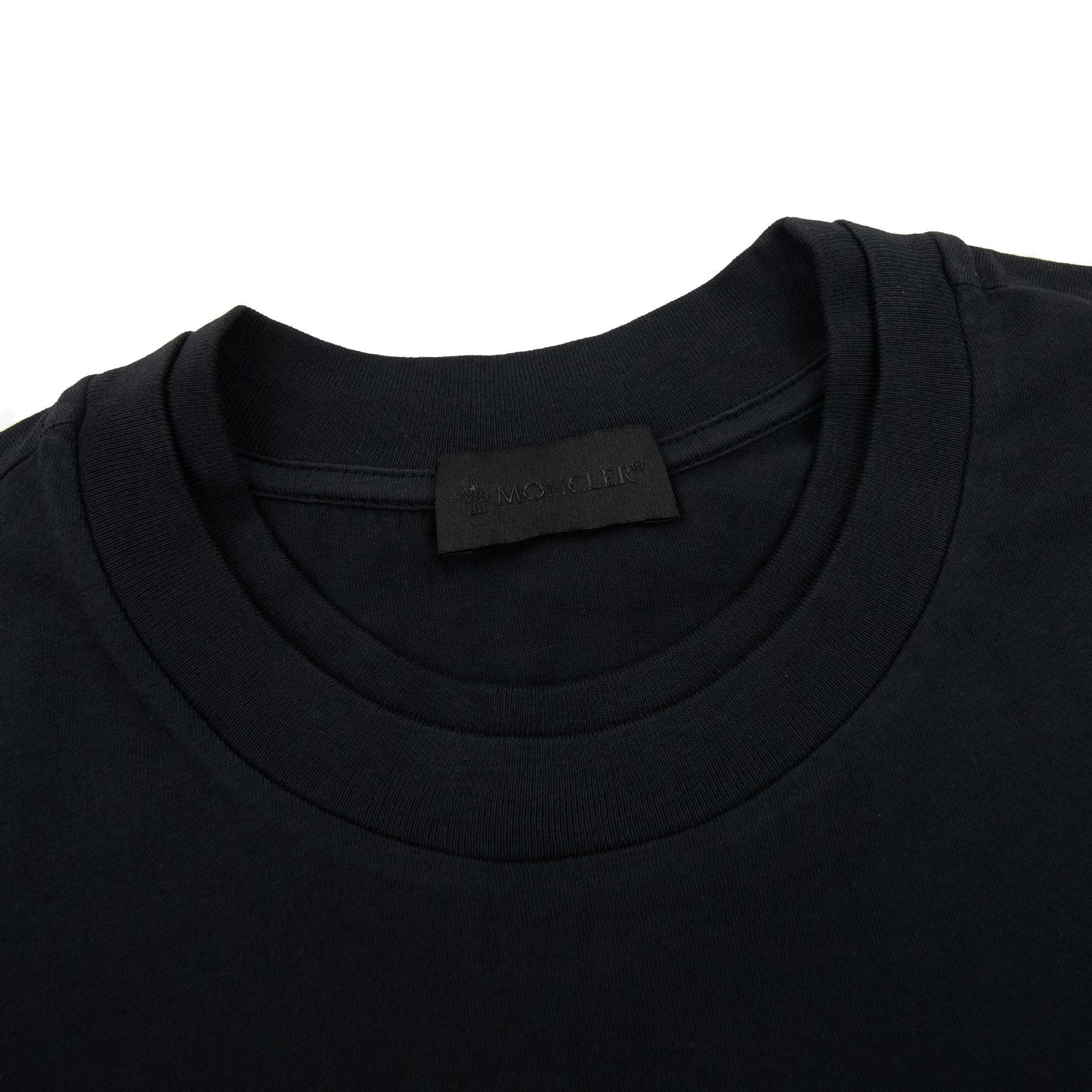 Moncler Pocket Arm Patch Logo T Shirt Black 999