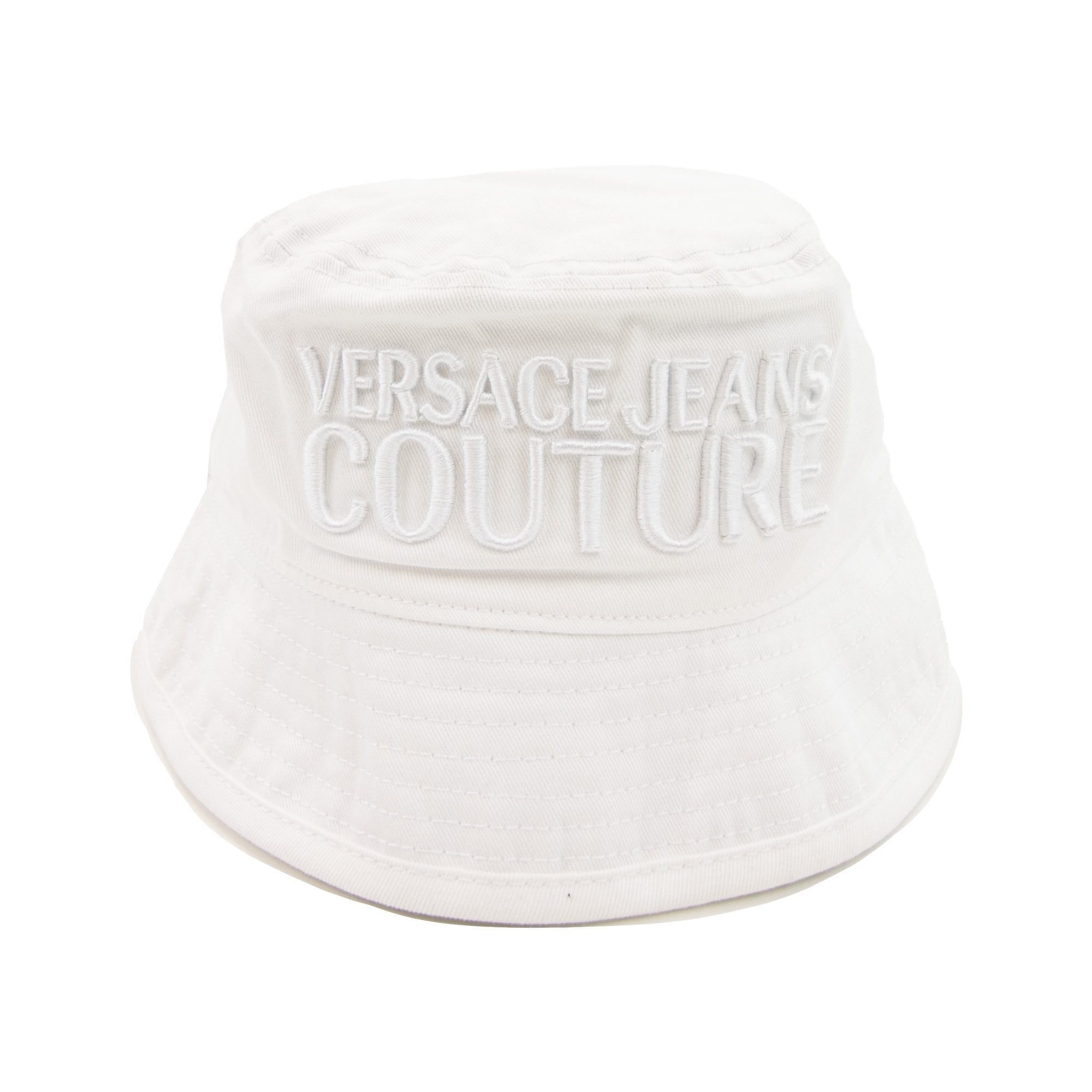 Versace Jeans Couture Logo Embroidered Fisherman Hat White 003