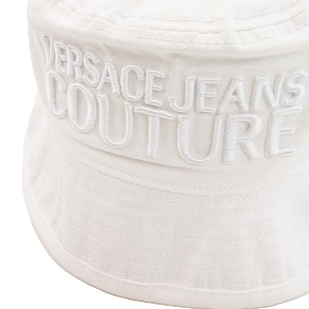 Versace Jeans Couture Logo Embroidered Fisherman Hat White 003