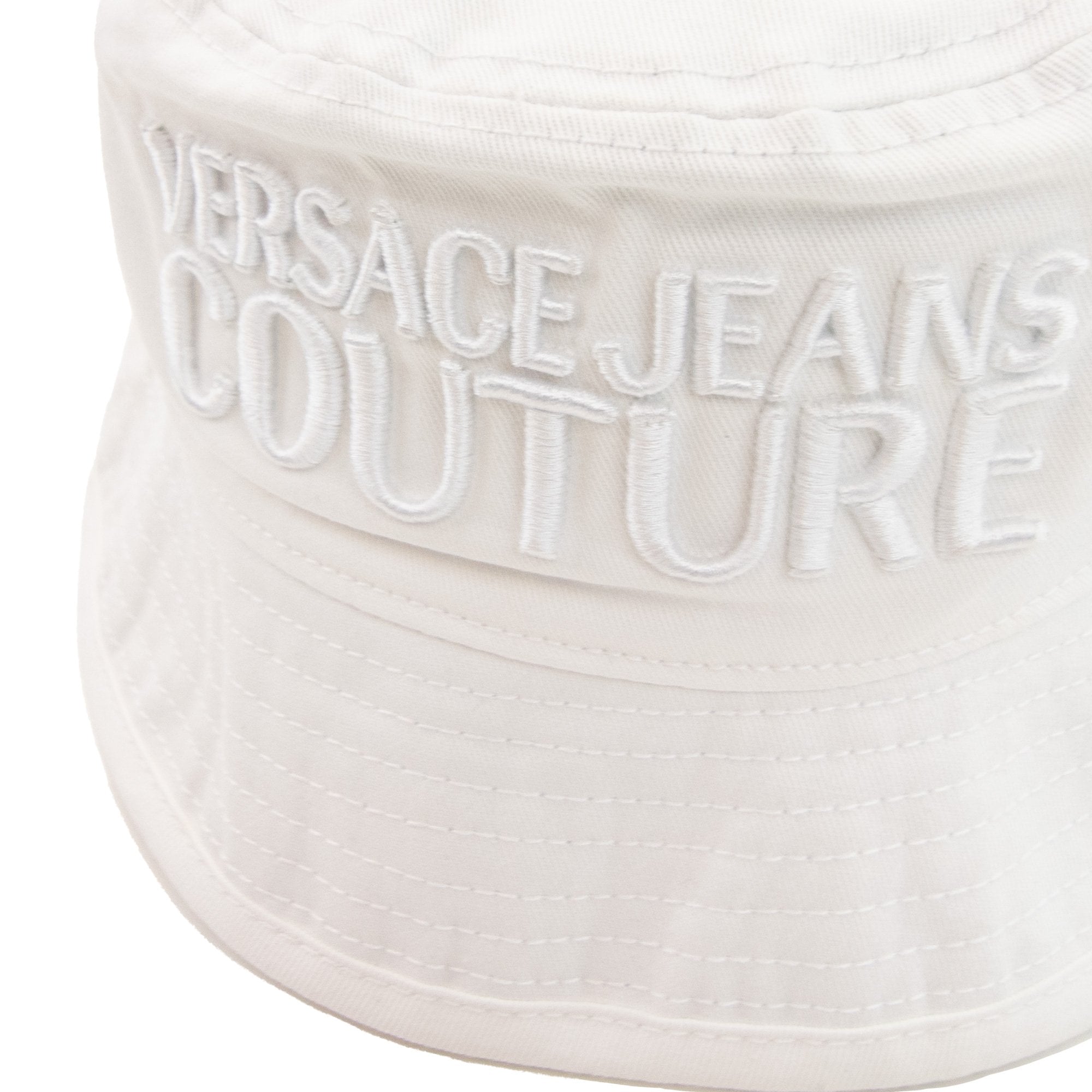 Versace Jeans Couture Logo Embroidered Fisherman Hat White 003