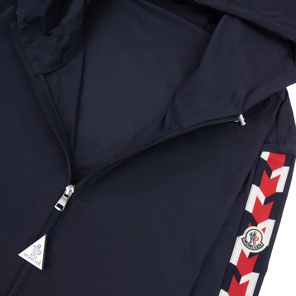 Moncler Moyse Monogram Print Shell Jacket Navy