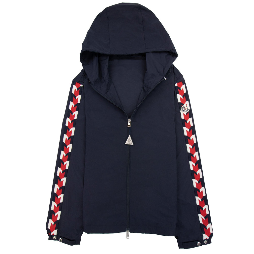 Moncler Moyse Monogram Print Shell Jacket Navy