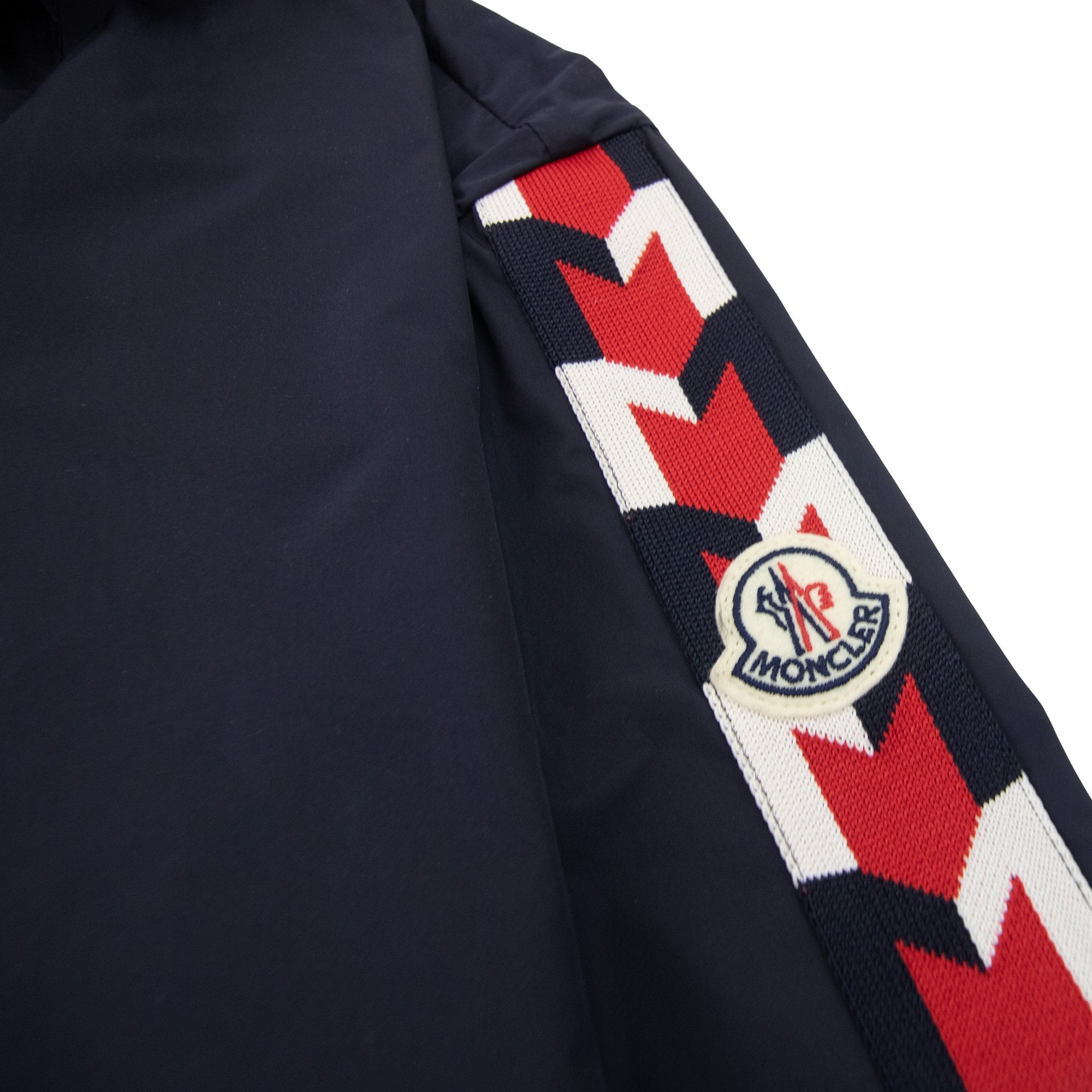 Moncler Moyse Monogram Print Shell Jacket Navy