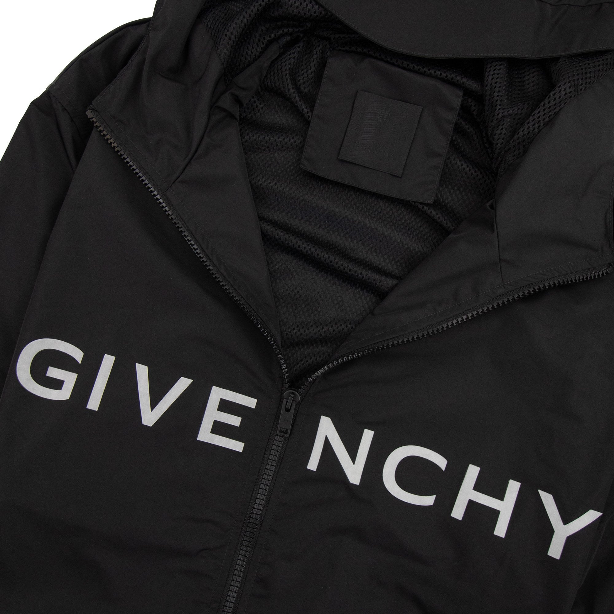 Givenchy Technical Fabric Logo Windbreaker Black 001