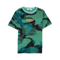 Stone Island Junior Jungle Camo Crewneck T Shirt Emerald Green V0056