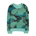 Stone Island Junior 63320 Jungle Camouflage All Over Print Sweatshirt Emerald Green V0056