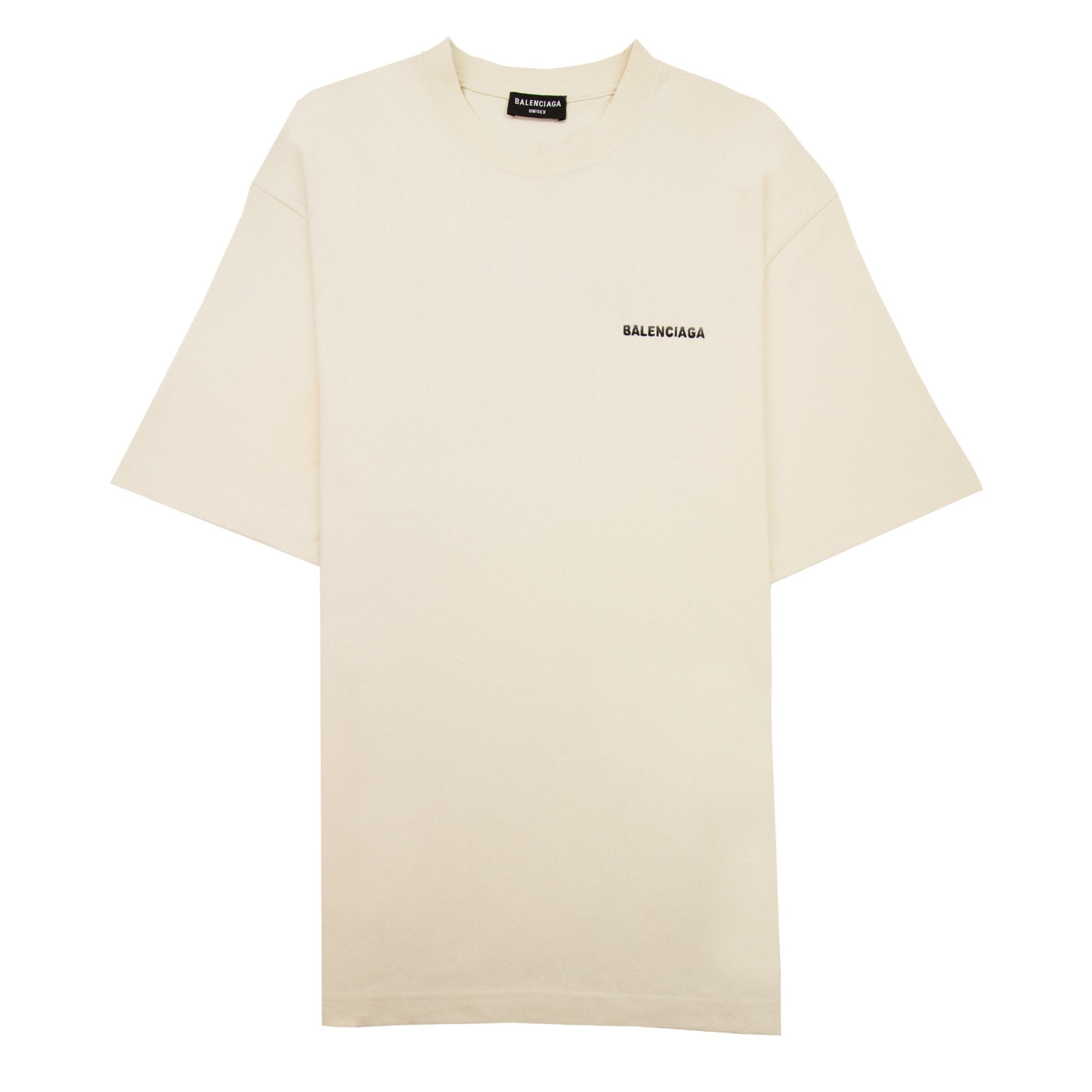 Balenciaga Logo Crewneck T Shirt Off White
