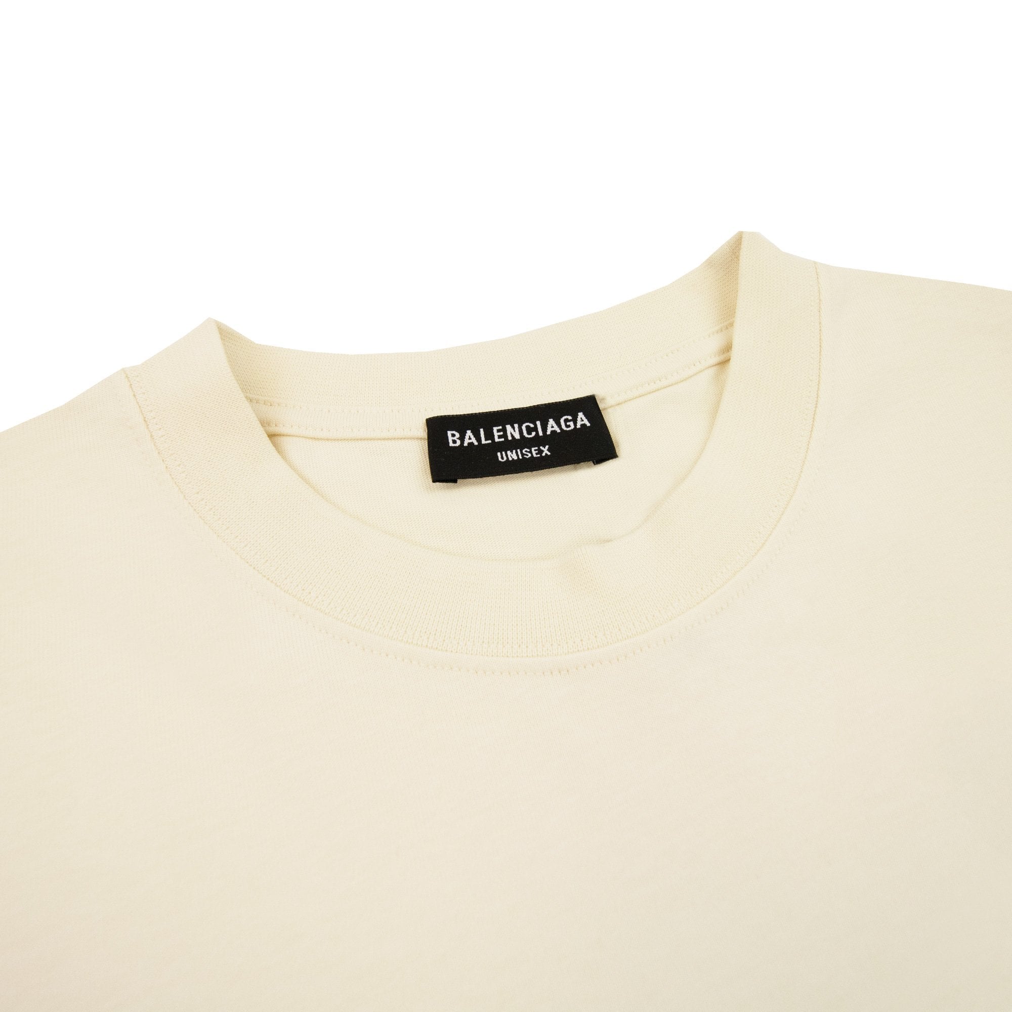 Balenciaga Logo Crewneck T Shirt Off White