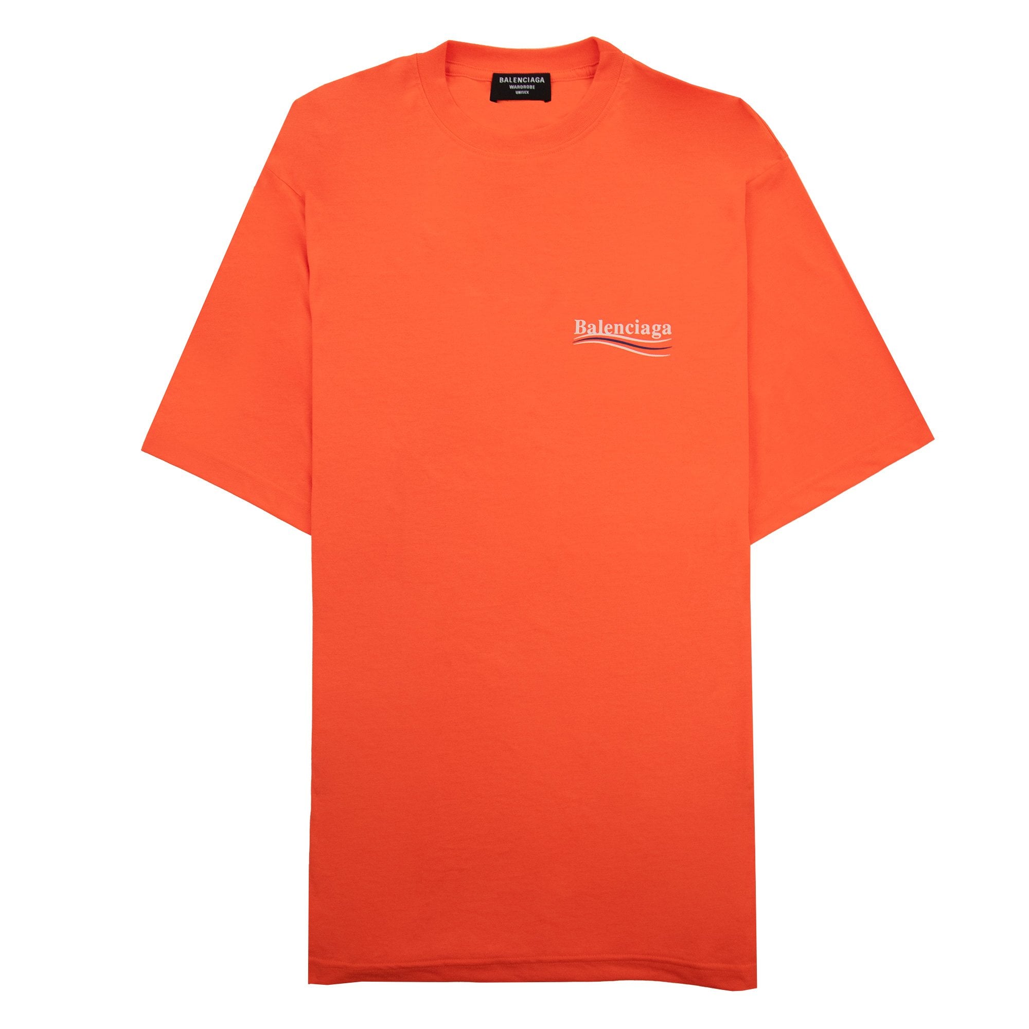 Balenciaga Political Campaign Reg Fit T-shirt Orange