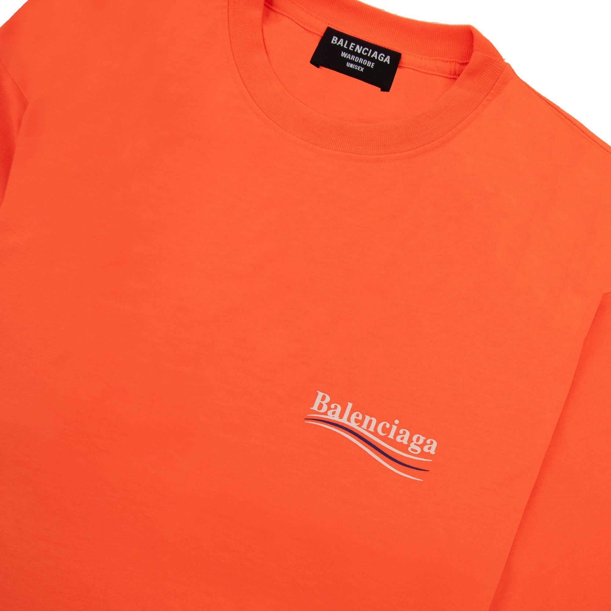 Balenciaga Political Campaign Reg Fit T-shirt Orange
