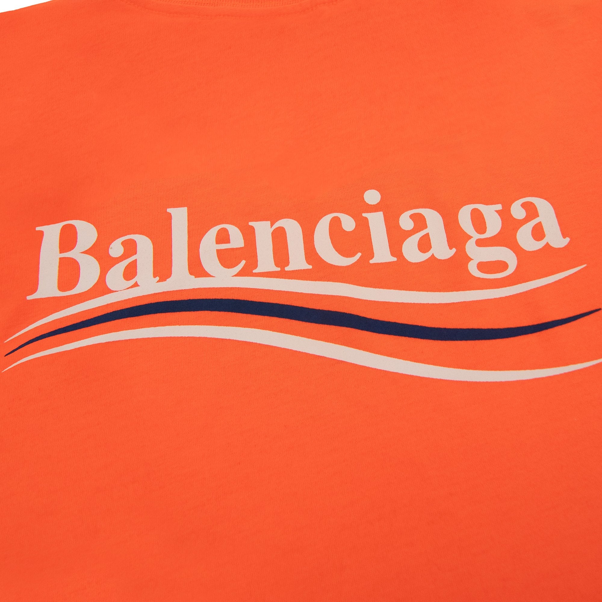 Balenciaga Political Campaign Reg Fit T-shirt Orange