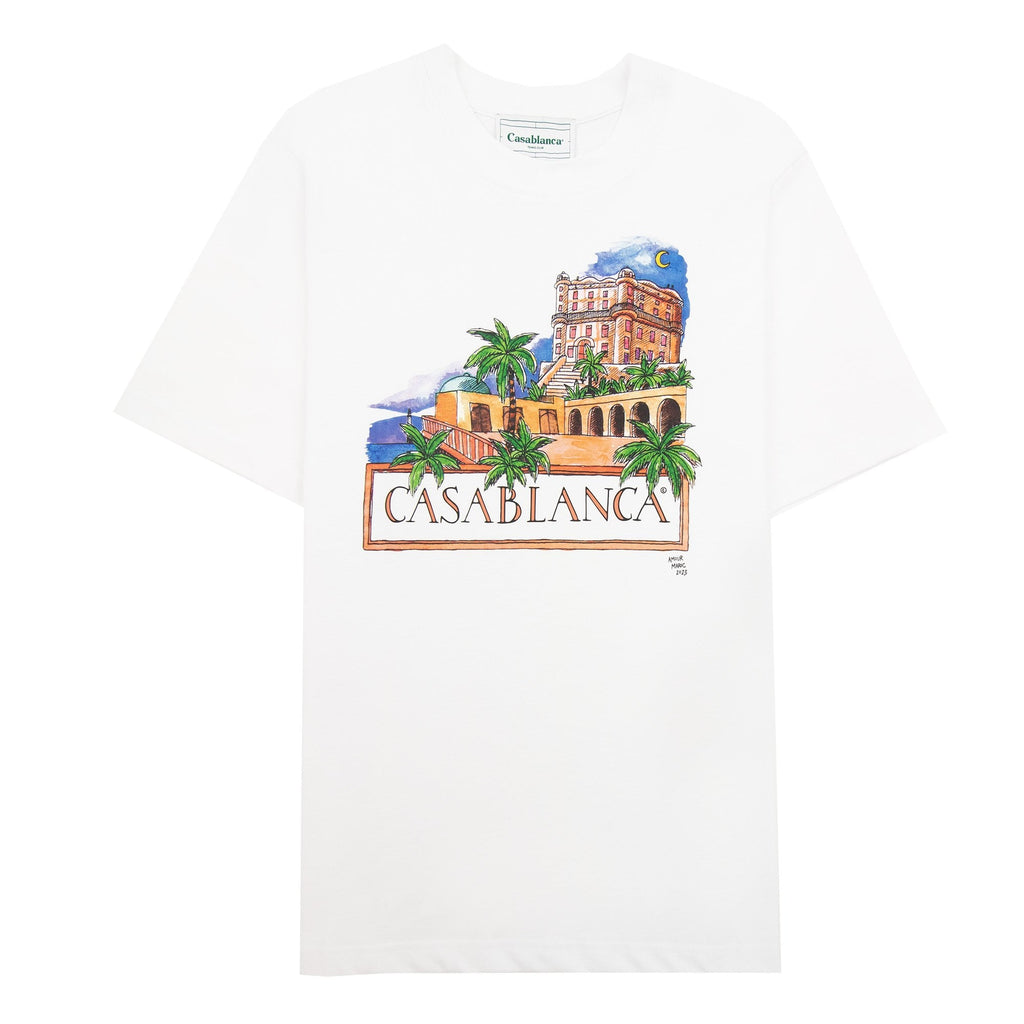 Casablanca Amour Maroc Printed T Shirt White 001