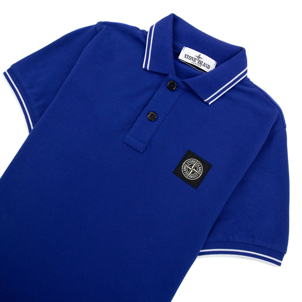 Stone Island Polo Ss Kids Blue V0022