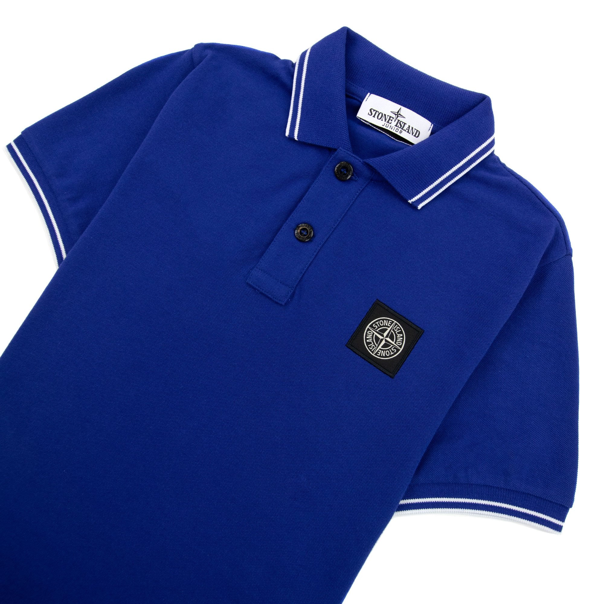 Stone Island Polo Ss Kids Blue V0022