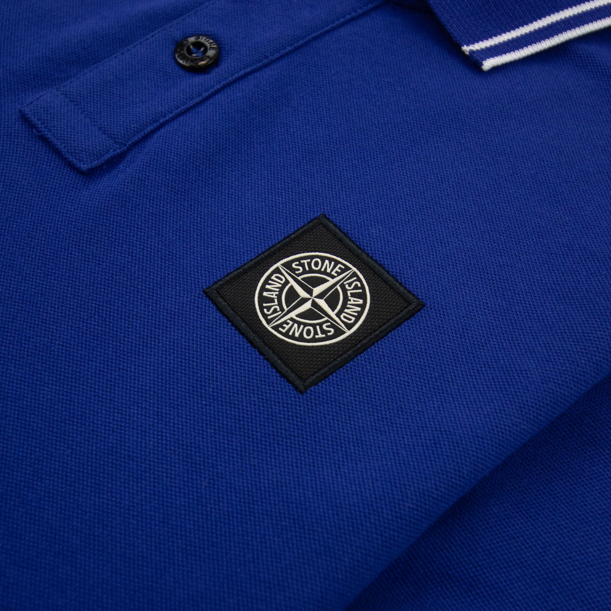 Stone Island Polo Ss Kids Blue V0022