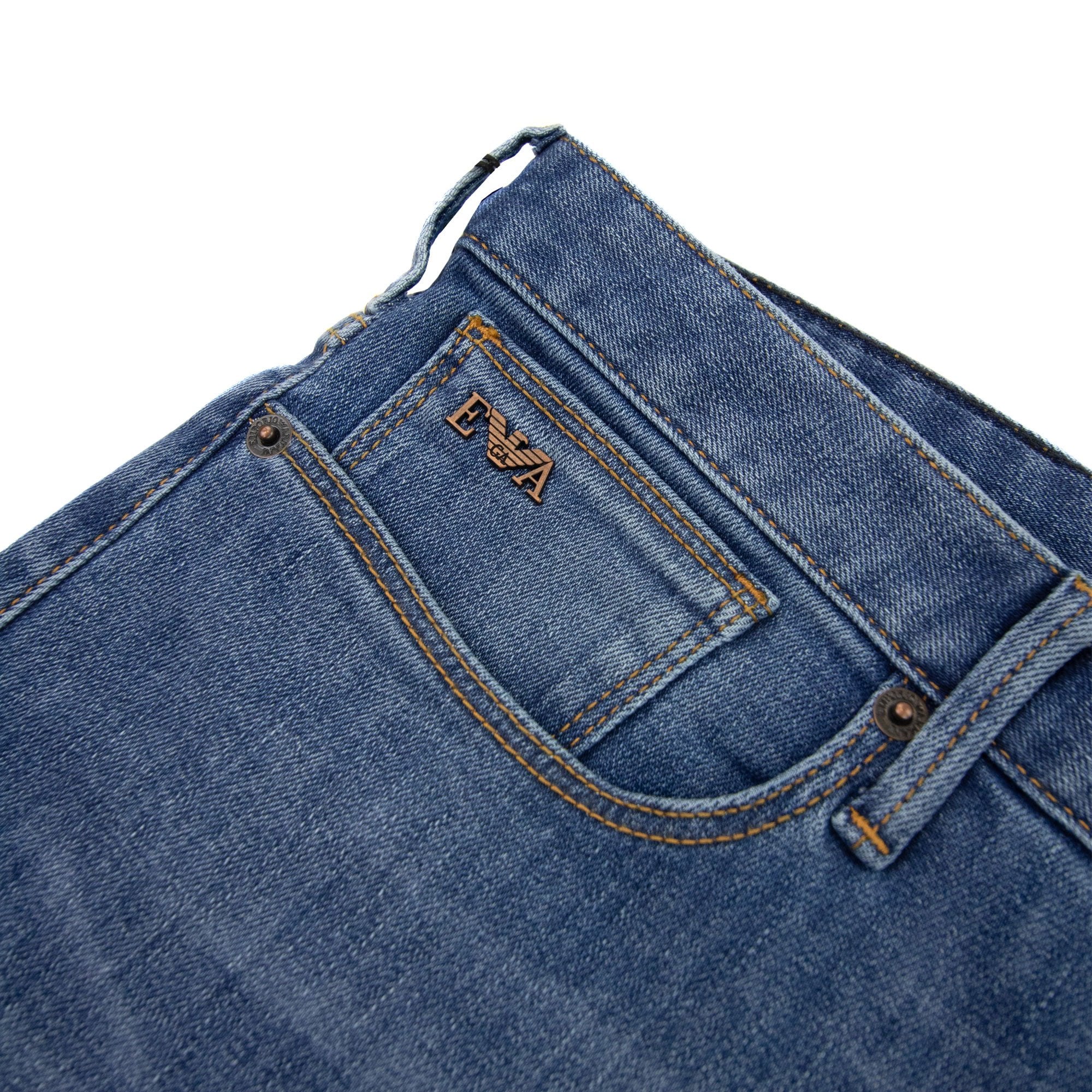 Emporio Armani J06 11.5 Oz Slim Fit Comfort Denim Jeans Denim Blue 0943