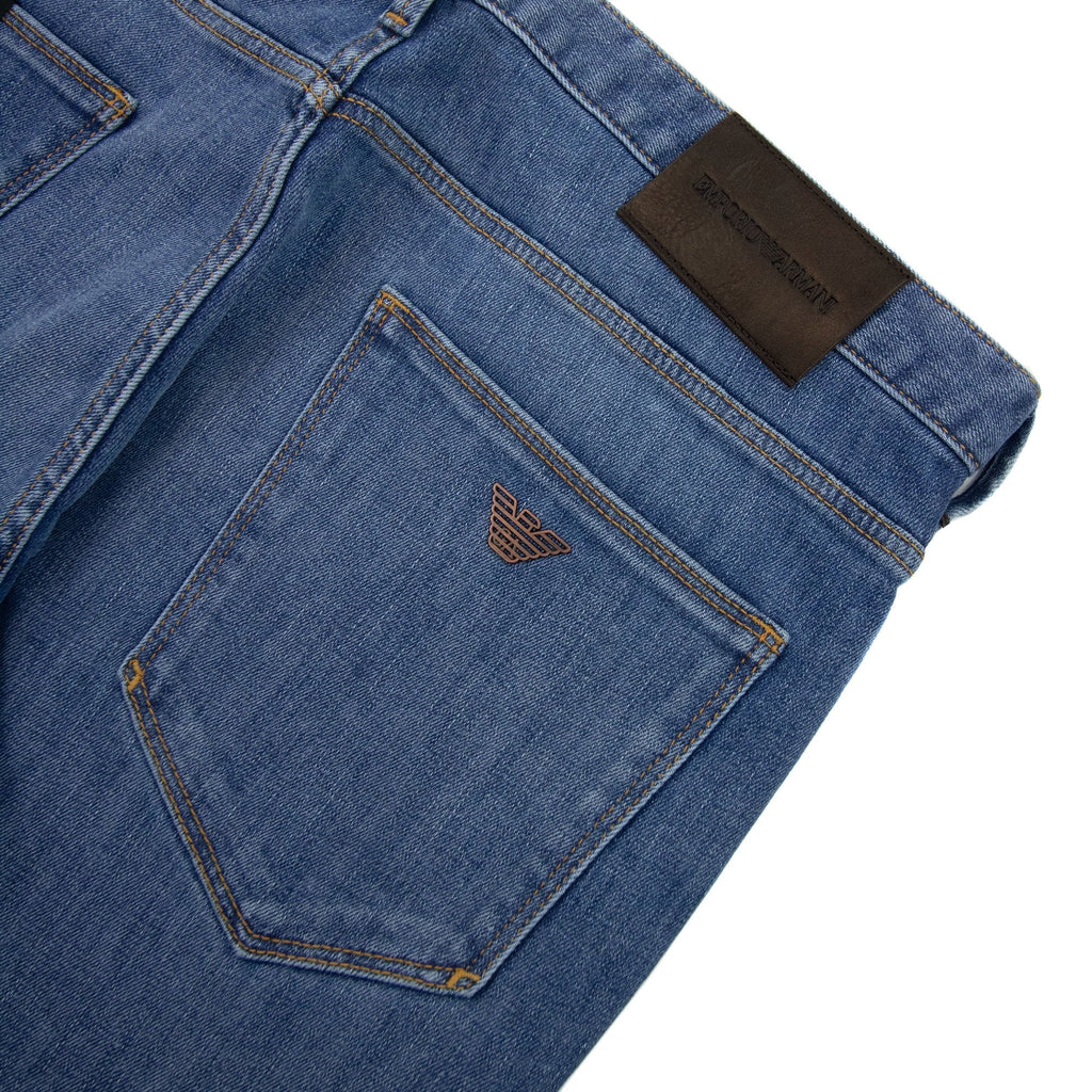Emporio Armani J06 11.5 Oz Slim Fit Comfort Denim Jeans Denim Blue 0943