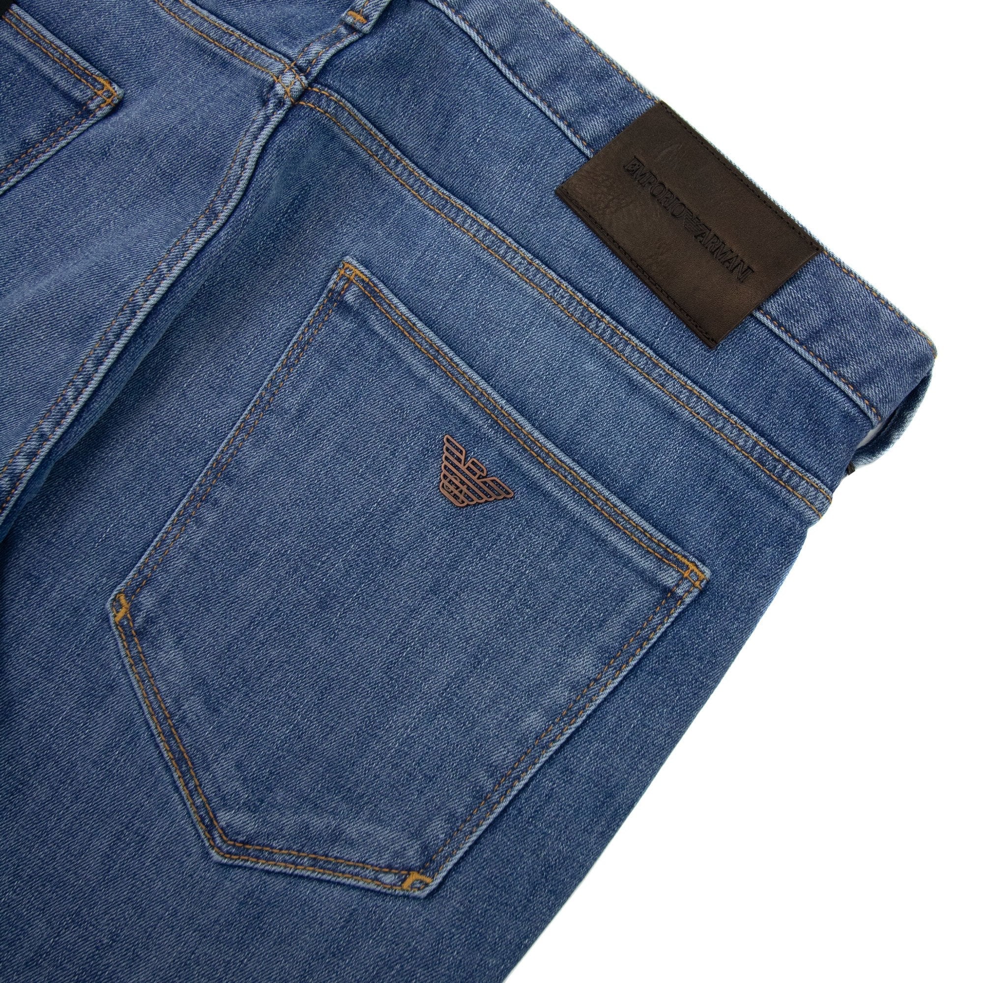 Emporio Armani J06 11.5 Oz Slim Fit Comfort Denim Jeans Denim Blue 0943
