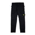 Stone Island Junior 30410 Garment Dyed Heavy Stretch Cargo Pants Black V0129