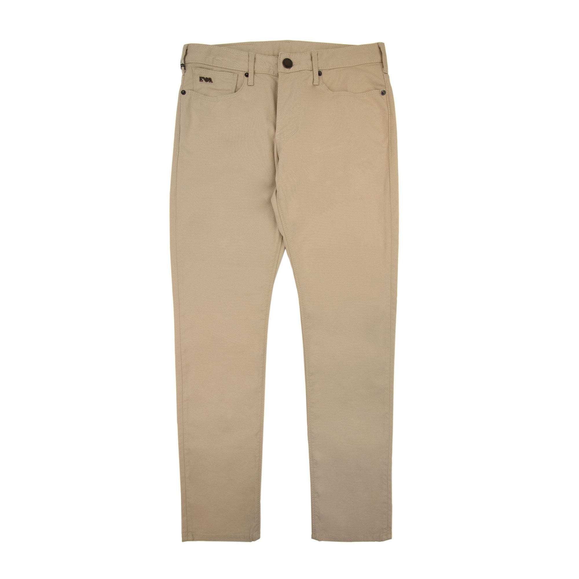 Emporio Armani J06 Slim-fit Stretch-gabardine Jeans Beige Chiaro 0142