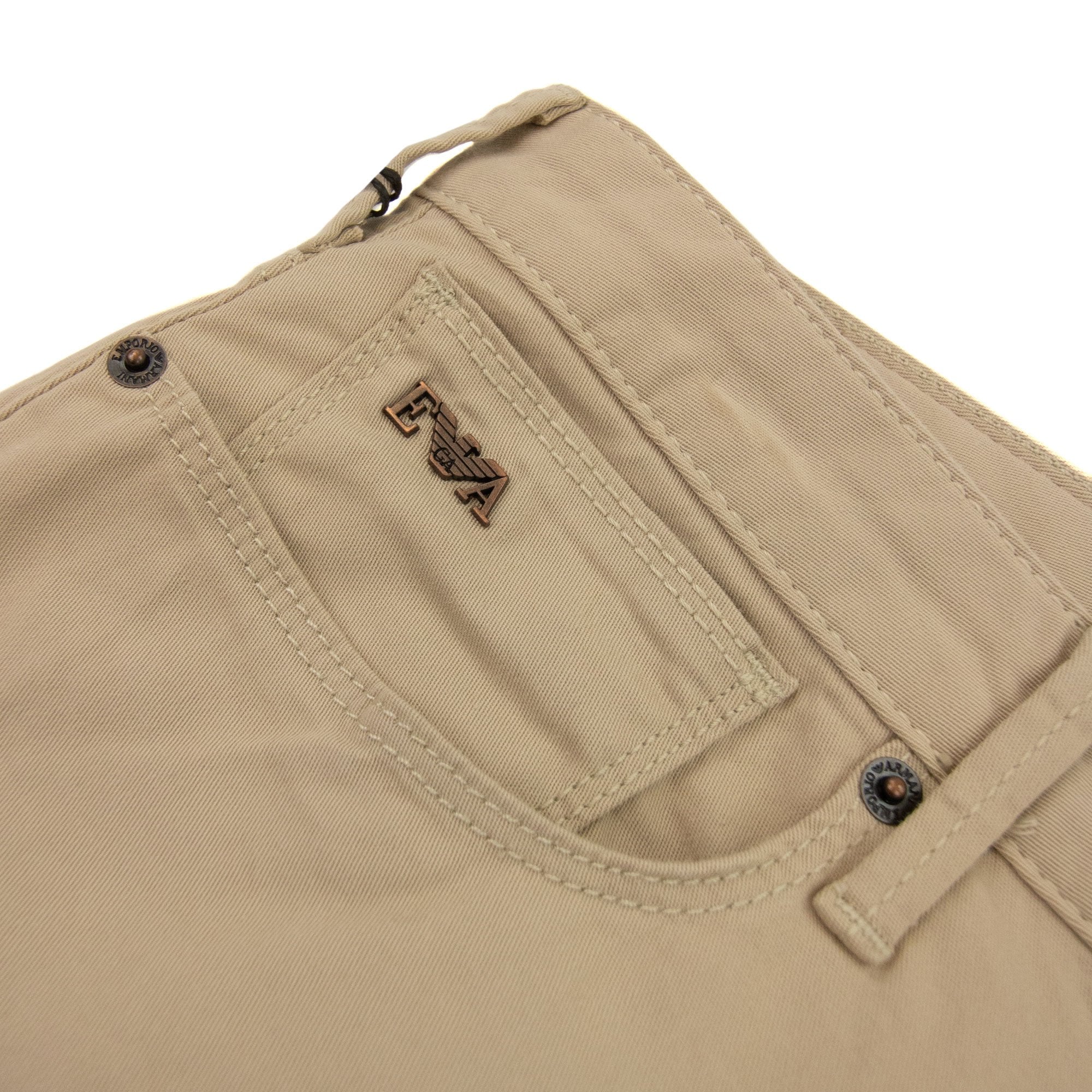 Emporio Armani J06 Slim-fit Stretch-gabardine Jeans Beige Chiaro 0142