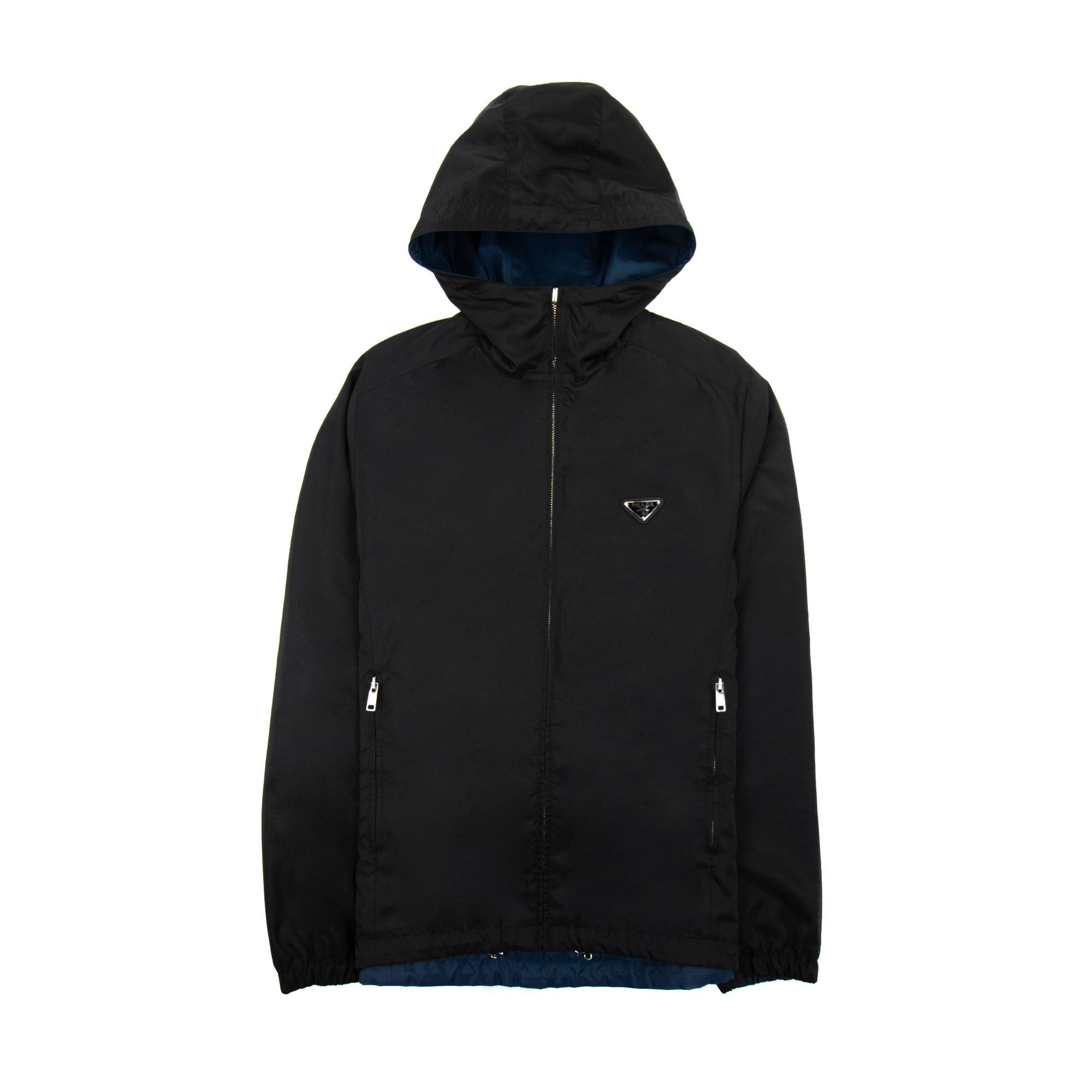 Prada Re-nylon Blouson Reversible Jacket Black/Blue