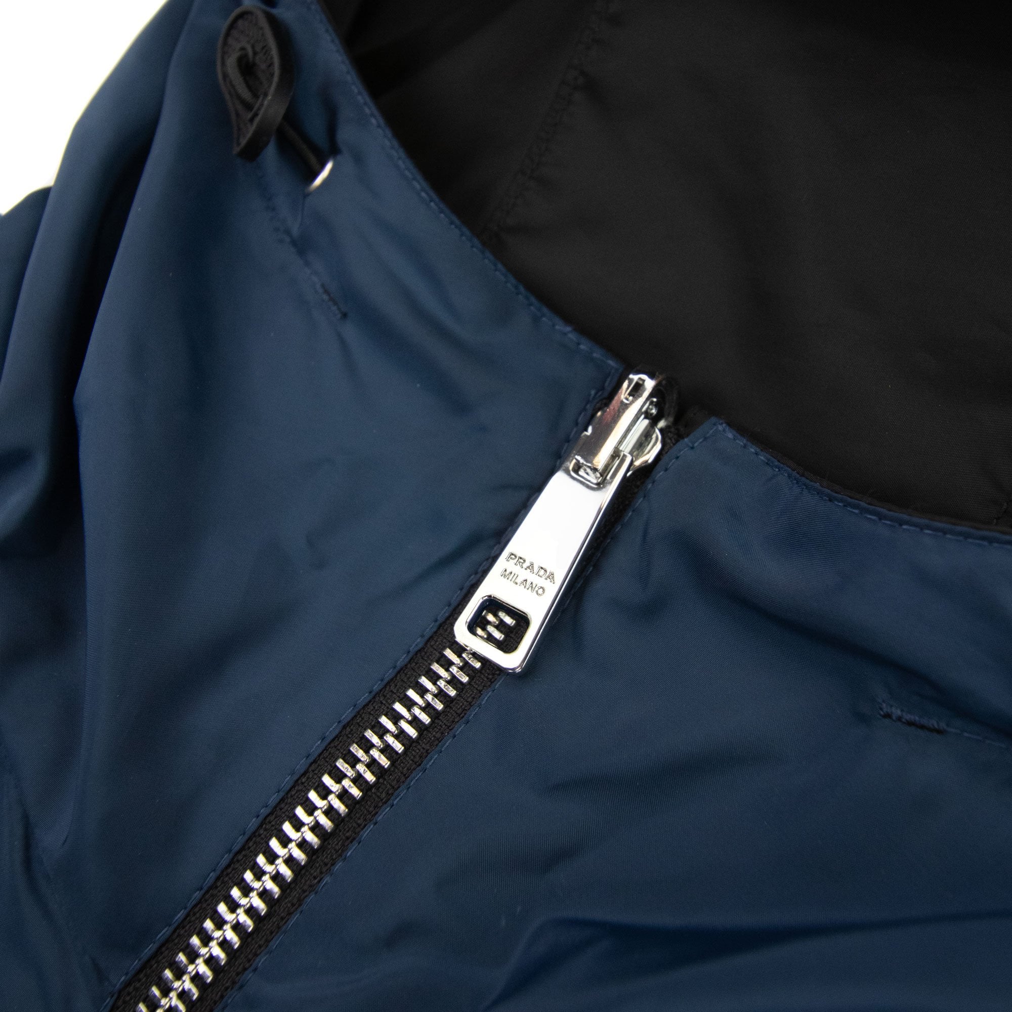 Prada Re-nylon Blouson Reversible Jacket Black/Blue