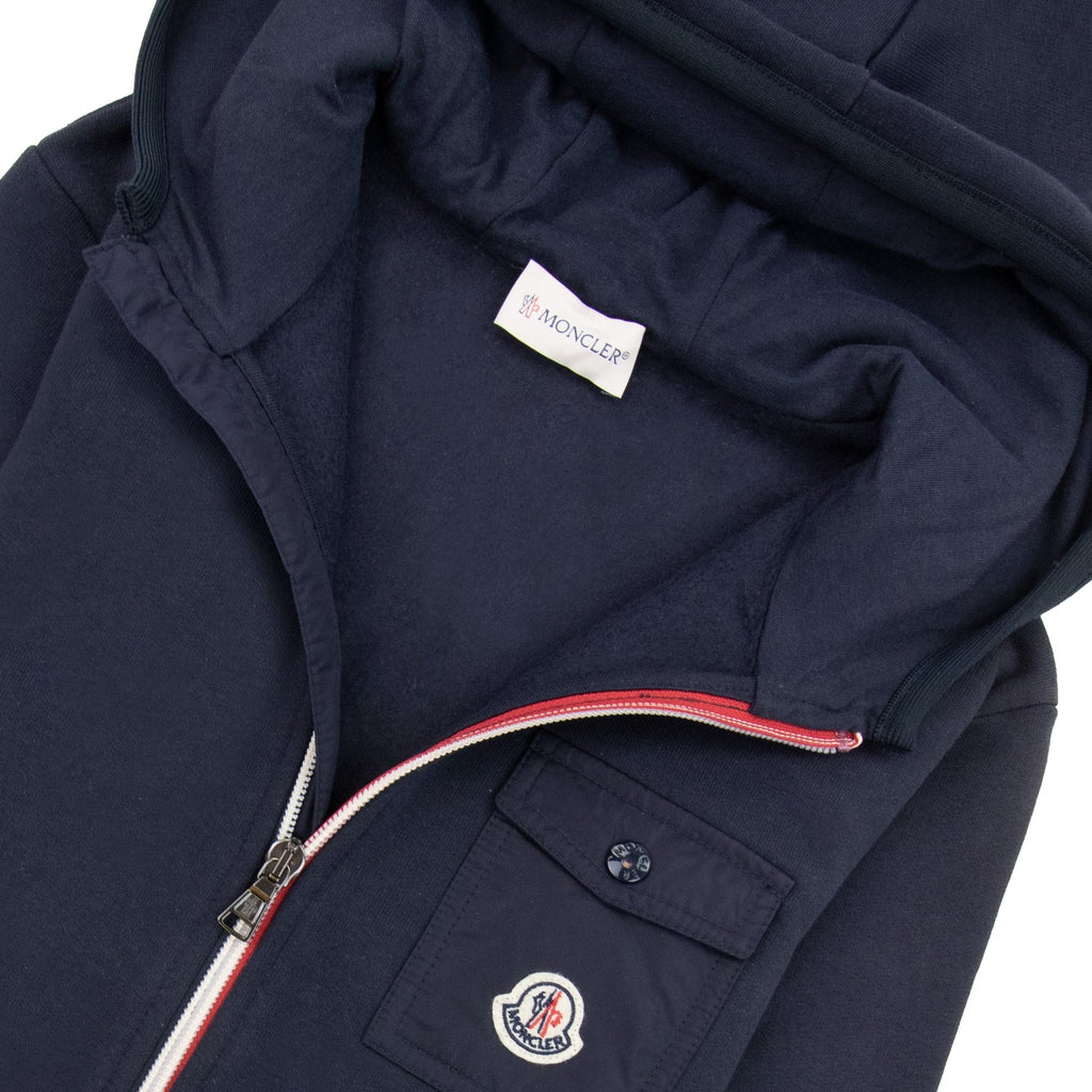 Moncler Junior Hooded Tracksuit Navy 742