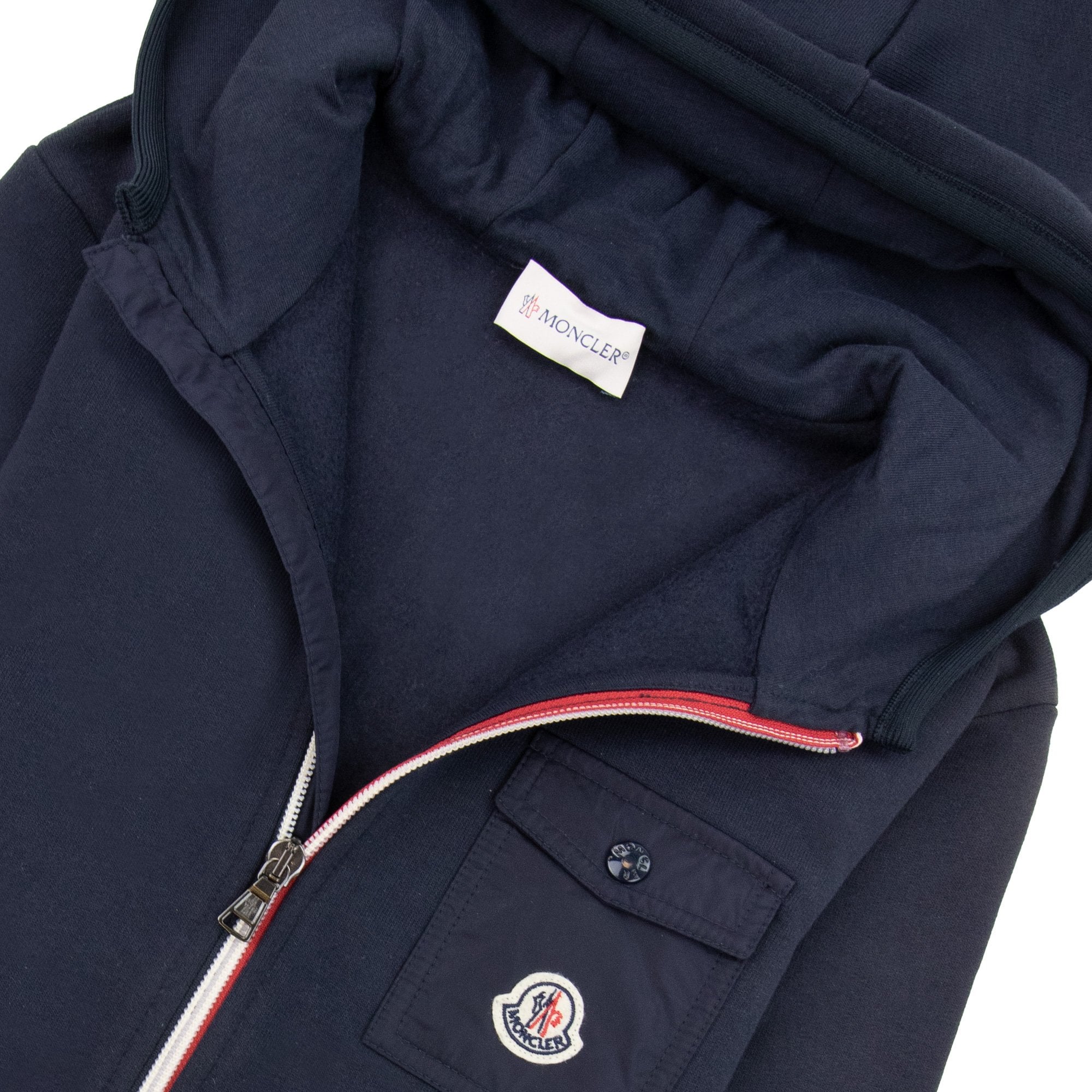 Moncler Junior Hooded Tracksuit Navy 742