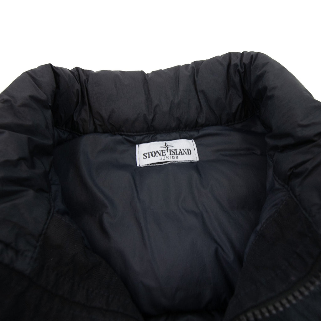 Stone Island Junior Krinkle Reps Padded Gilet Black V0029