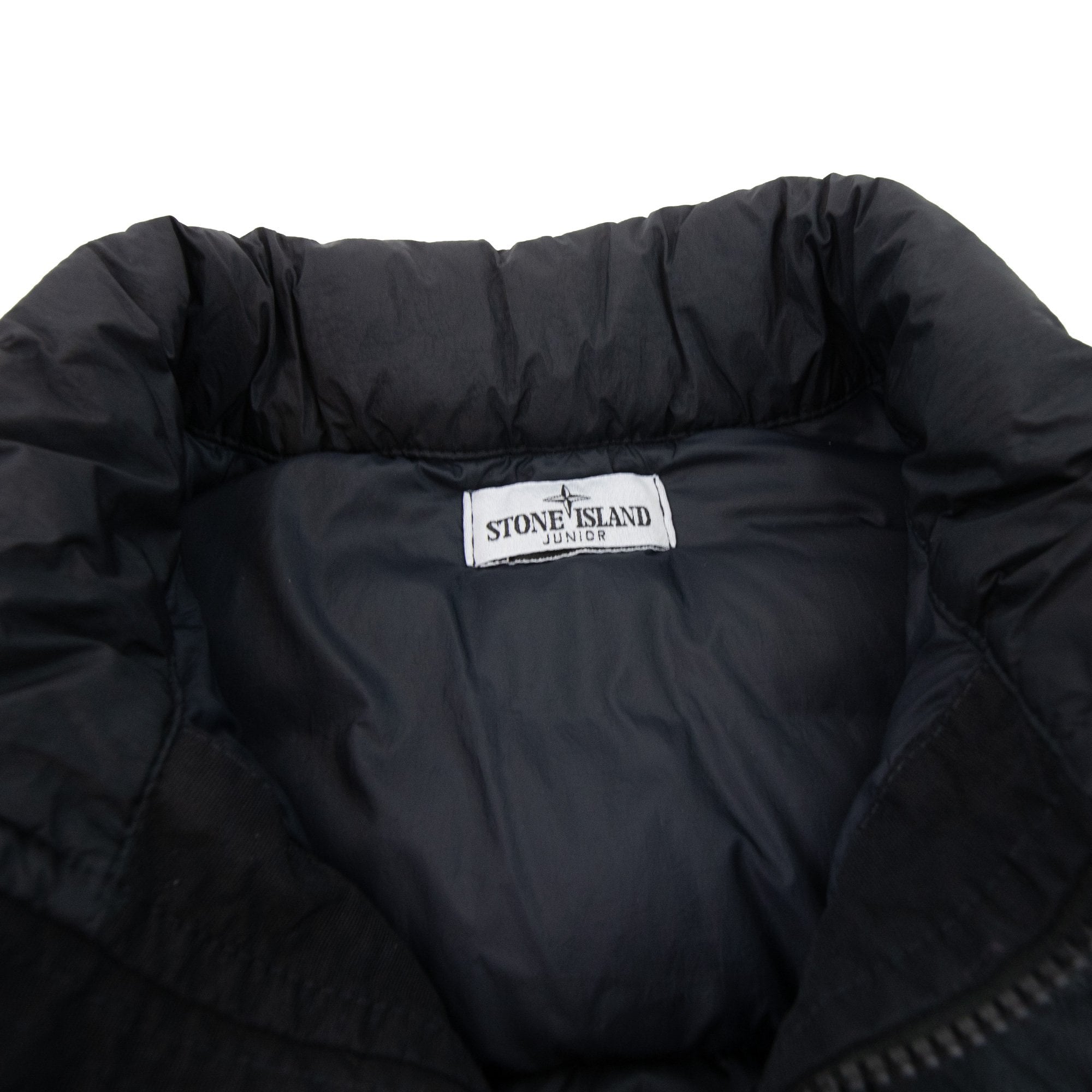 Stone Island Junior Krinkle Reps Padded Gilet Black V0029