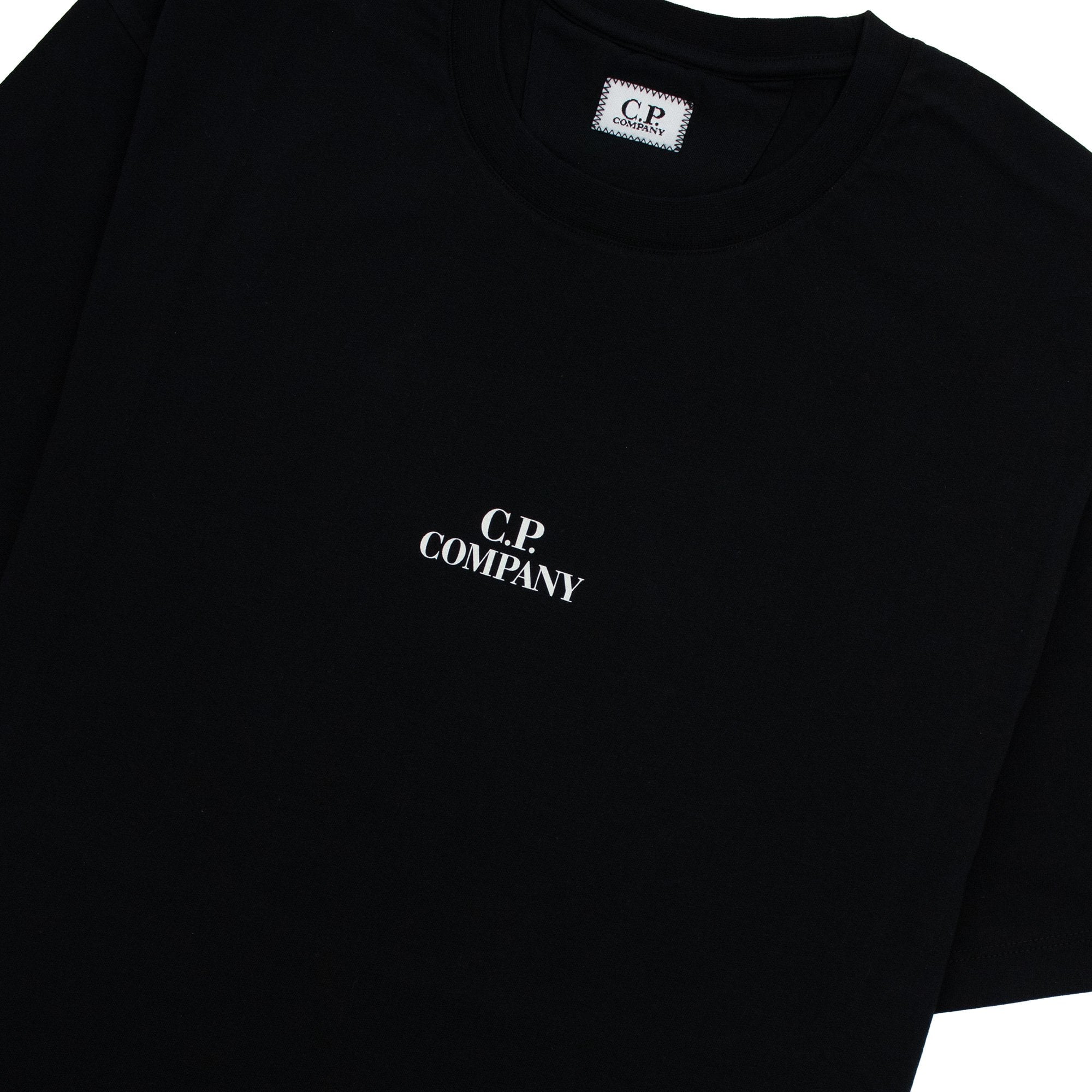 Cp Company 30/1 Graphic T Shirt Black 999