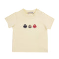 Moncler Junior Tennis Logo T Shirt Off White