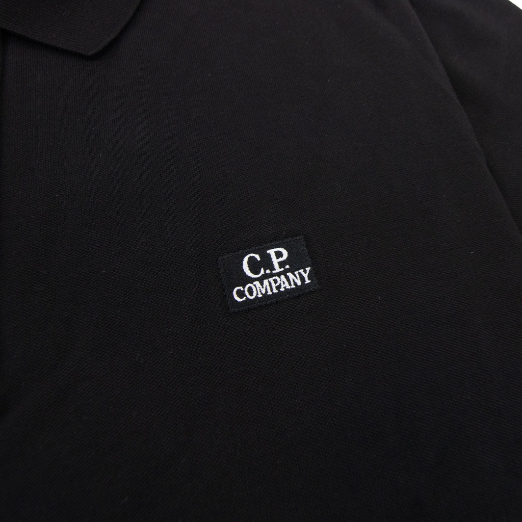 Cp Company Stretch Piquet Slim Polo Shirt Black 999